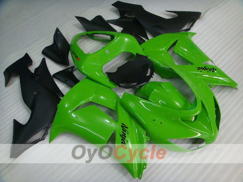 Kit de carénages à injection pour NINJA ZX-10R 06-07 - Vert, Noir - Style usine #OYO87901584