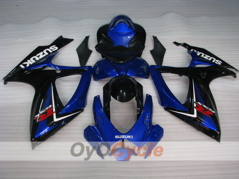 Kit de carénage à injection pour GSX R750 06-07 - Bleu, Noir - Style d’origine #OYO87901347