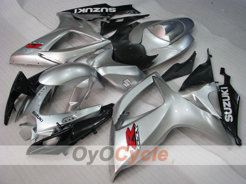 Kit de carénage à injection pour GSX R750 06-07 - Noir, Gris - Style d’origine #OYO87901349