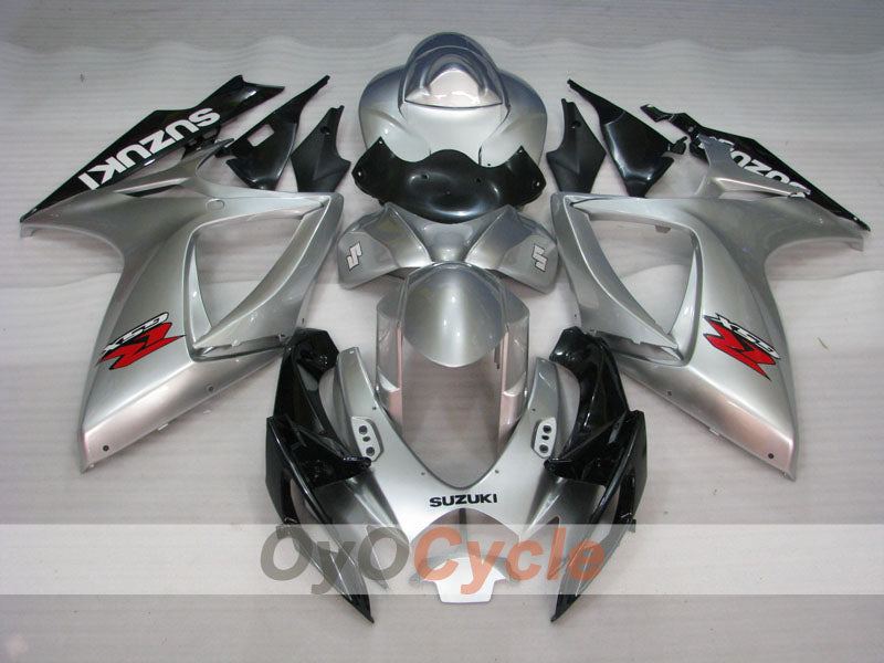 Kit de carénage à injection pour GSX R750 06-07 - Noir, Gris - Style d’origine #OYO87901349