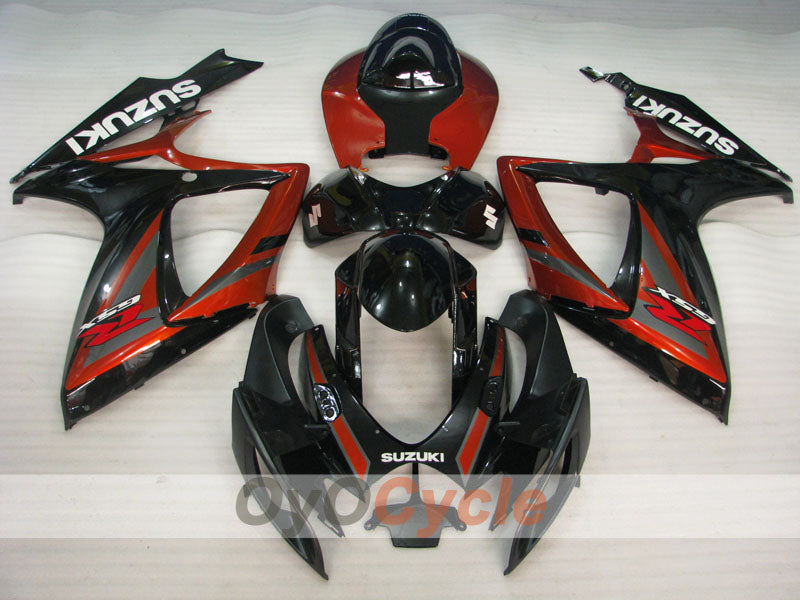 Kit de carénage à injection pour GSX R600 06-07 - Rouge, Noir - Style d'origine #OYO87901592