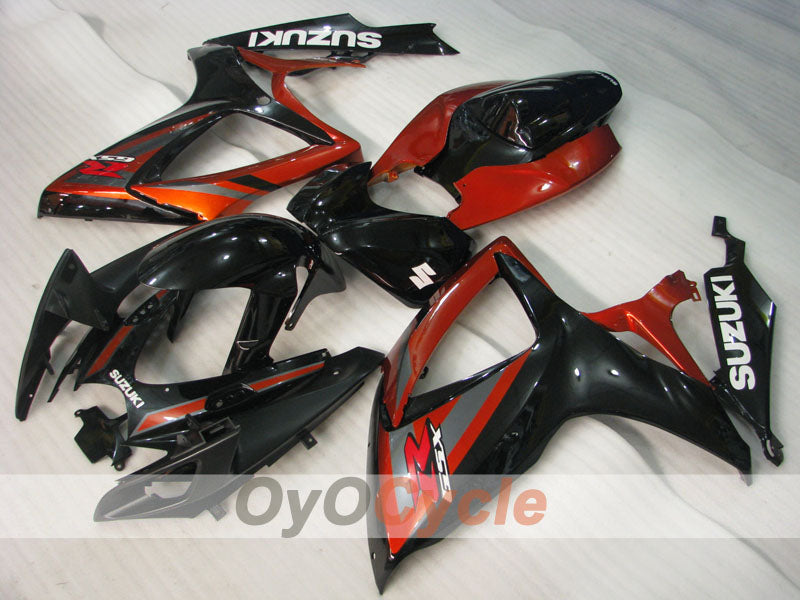 Kit de carénage à injection pour GSX R600 06-07 - Rouge, Noir - Style d'origine #OYO87901592
