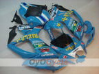 Kit de carénage à injection pour GSX R600 06-07 - Bleu, Noir - DUNLOP, Rizla+ #OYO87901601