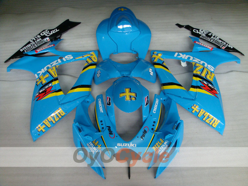Kit de carénage à injection pour GSX R600 06-07 - Bleu, Noir - MOTUL, Rizla+ #OYO87901602 Image secondaire du produit