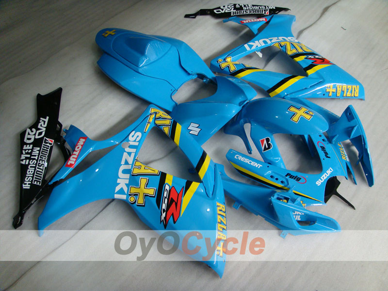Kit de carénage à injection pour GSX R750 06-07 - Bleu, noir - Rizla+ #OYO87901370