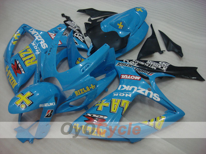 Kit de carénage à injection pour GSX R750 06-07 - Bleu, noir - Rizla+ #OYO87901372