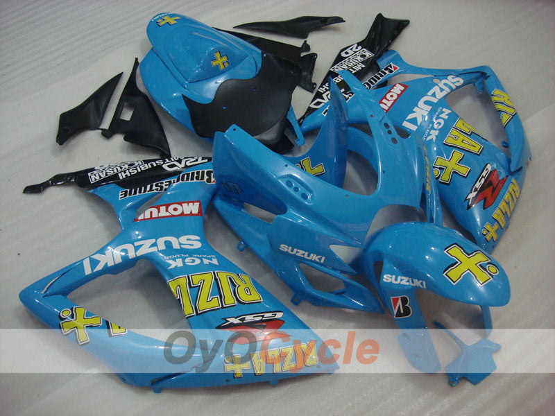 Kit de carénage à injection pour GSX R750 06-07 - Bleu, noir - Rizla+ #OYO87901372