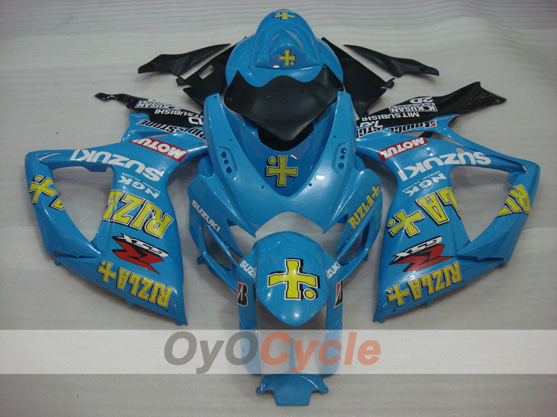 Kit de carénage à injection pour GSX R750 06-07 - Bleu, noir - Rizla+ #OYO87901372