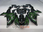 Kit de carénage à injection pour NINJA ZX-10R 06-07 - Vert, Noir - Flamme #OYO87901610