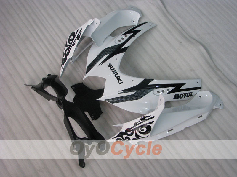 Kit de carénage à injection pour GSX R600 08-10 - Blanc, Noir - Corona #OYO87901611