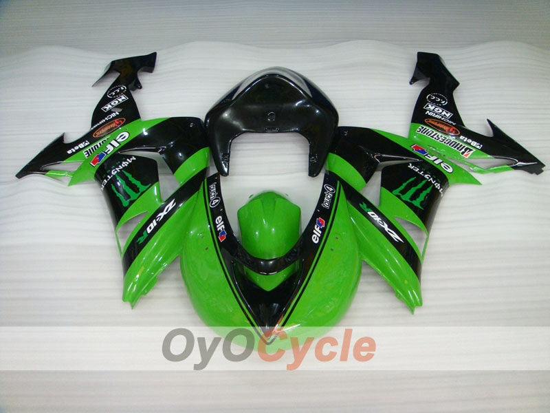 Kit de carénage à injection pour NINJA ZX-10R 06-07 - Vert, noir - Monster #OYO87901627