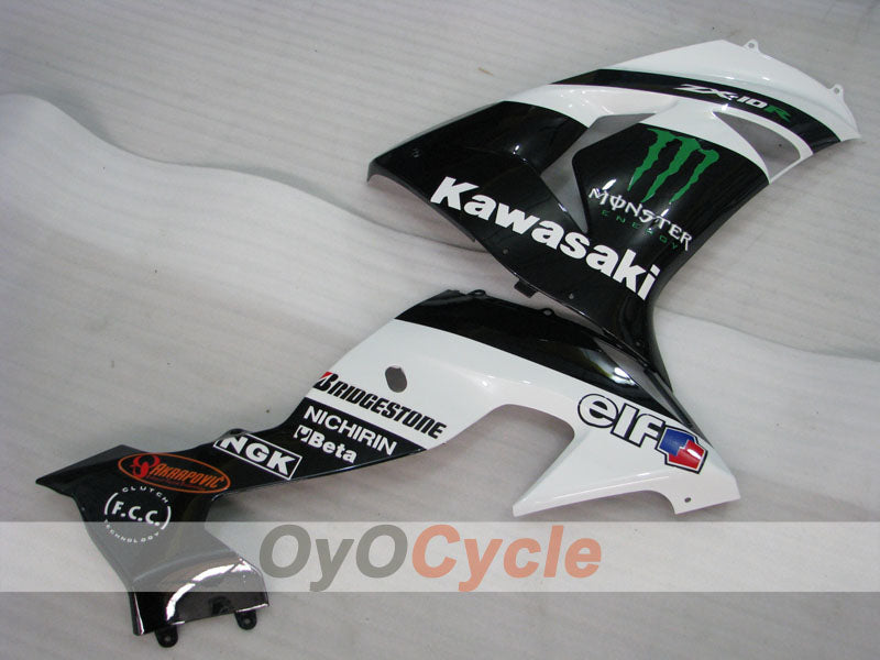Kit de carénage à injection pour NINJA ZX-10R 06-07 - Blanc, noir - Monster #OYO87901629