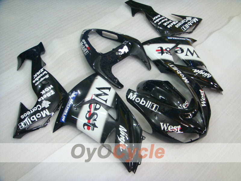 Kit de carénage à injection pour NINJA ZX-10R 06-07 - Blanc, noir - West #OYO87901631