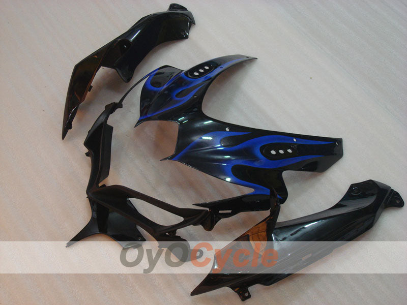 Kit de carénages à injection pour GSX R750 08-10 - Bleu, Noir - Flame #OYO87901440