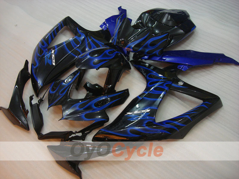 Kit de carénage à injection pour GSX R600 08-10 - Bleu, noir - Flame #OYO87901632