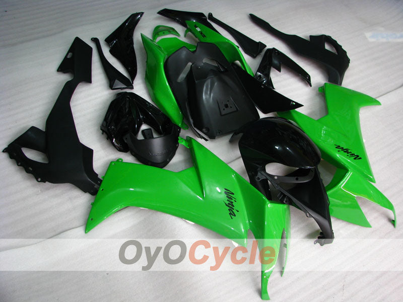 Kit de carénage injecté pour NINJA ZX-10R 08-10 - Vert, Noir - Style d'origine #OYO87901642
