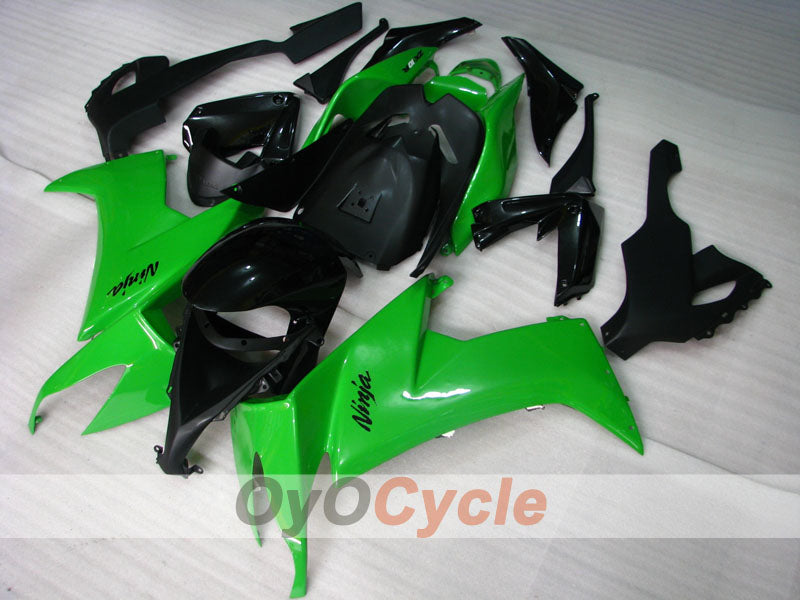Kit de carénage injecté pour NINJA ZX-10R 08-10 - Vert, Noir - Style d'origine #OYO87901642