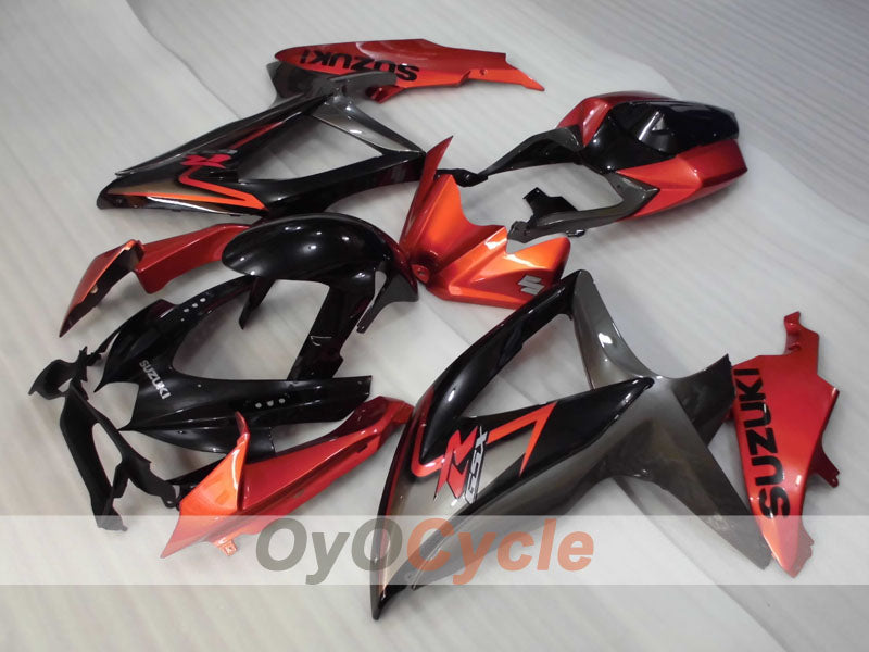 Kit de carénage injecté pour GSX R600 08-10 - Orange, Noir - Style d'origine #OYO87901646