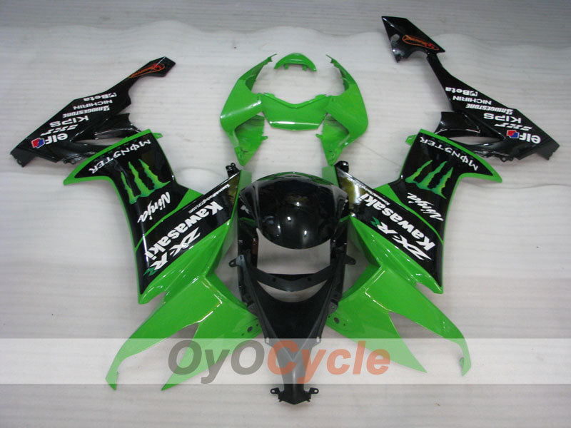Kit de carénage à injection pour NINJA ZX-10R 08-10 - Vert, Noir - Monster #OYO87901654