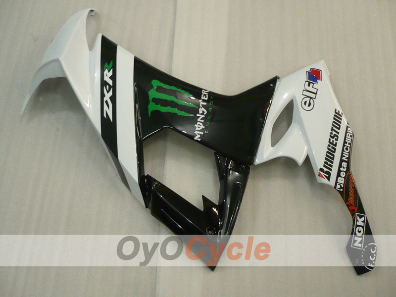 Kit de carénage à injection pour NINJA ZX-10R 08-10 - Blanc, Noir - Monster #OYO87901659