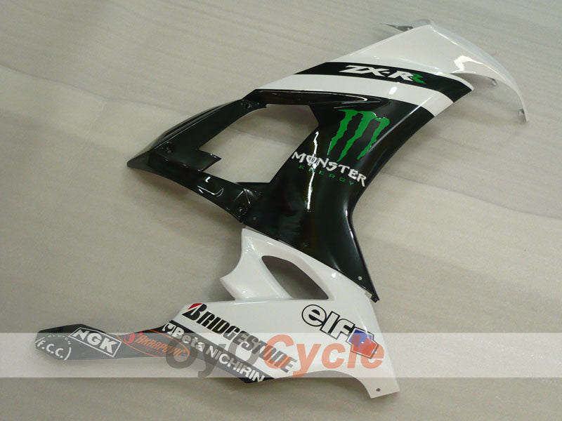 Kit de carénage à injection pour NINJA ZX-10R 08-10 - Blanc, Noir - Monster #OYO87901659