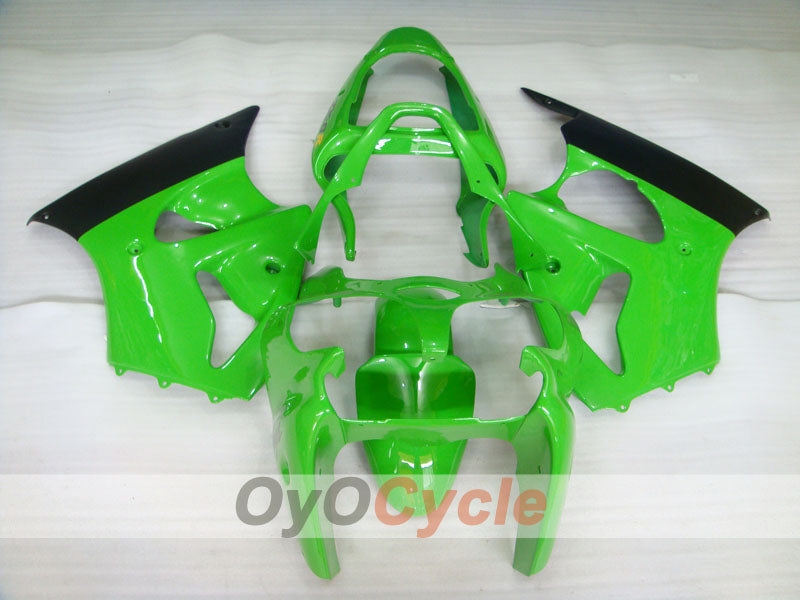 Kit de carénage à injection pour NINJA ZX-6R 00-02 - Vert, Noir - Style d'usine #OYO87901692
