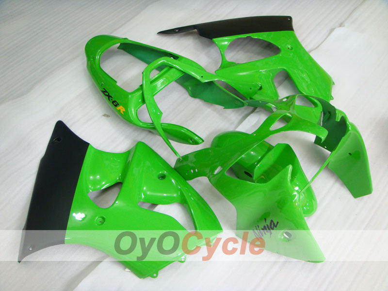 Kit de carénage à injection pour NINJA ZX-6R 00-02 - Vert, Noir - Style d'usine #OYO87901692