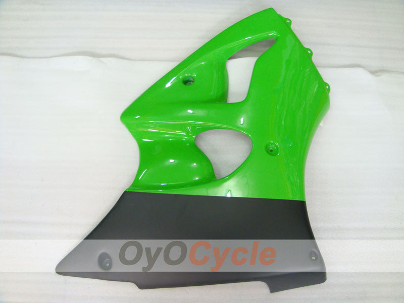 Kit de carénage à injection pour NINJA ZX-6R 00-02 - Vert, Noir - Style d'usine #OYO87901692