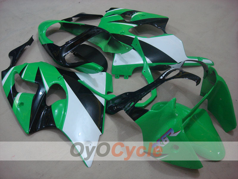 Kit de carénage à injection pour NINJA ZX-6R 00-02 - Vert, Blanc - Style d'usine #OYO87901694