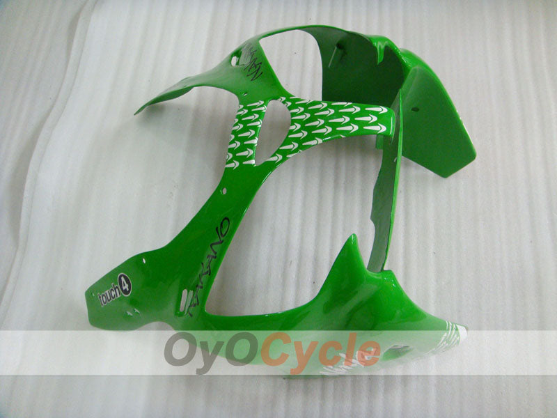 Kit de carénage à injection pour NINJA ZX-6R 00-02 - Vert, Noir - Style d'usine #OYO87901695