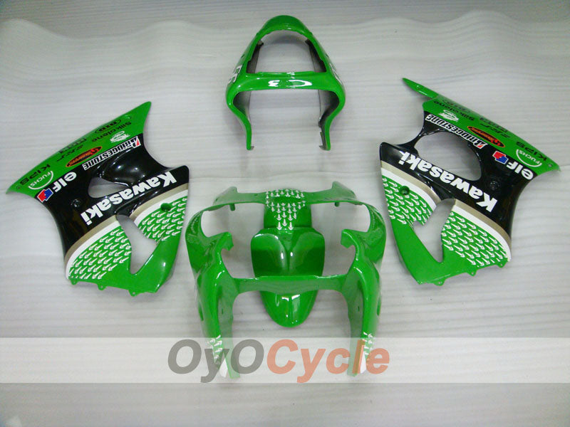 Kit de carénage à injection pour NINJA ZX-6R 00-02 - Vert, Noir - Style d'usine #OYO87901695