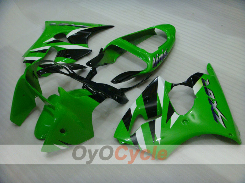 Kit de carénage à injection pour NINJA ZX-6R 00-02 - Vert, Noir - Style d'usine #OYO87901696