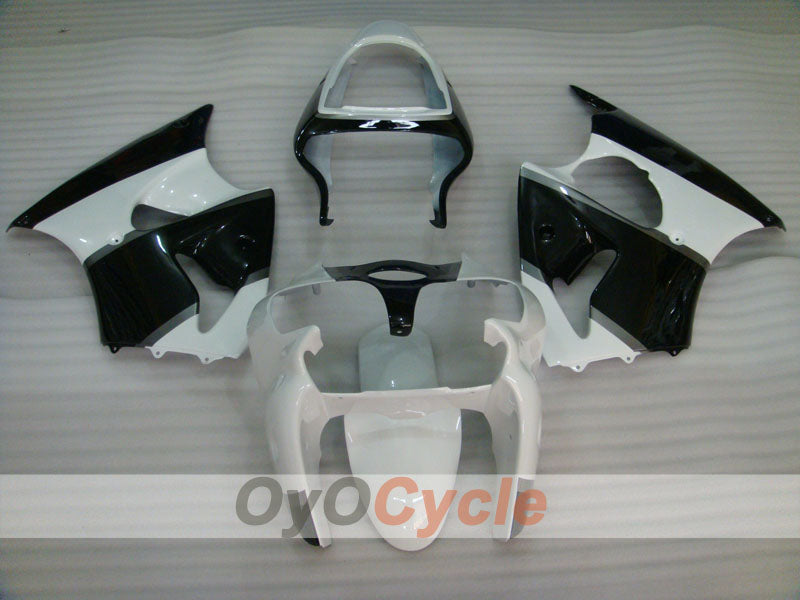 Kit de carénage à injection pour NINJA ZX-6R 00-02 - Blanc, Noir - Style d'usine #OYO87901700