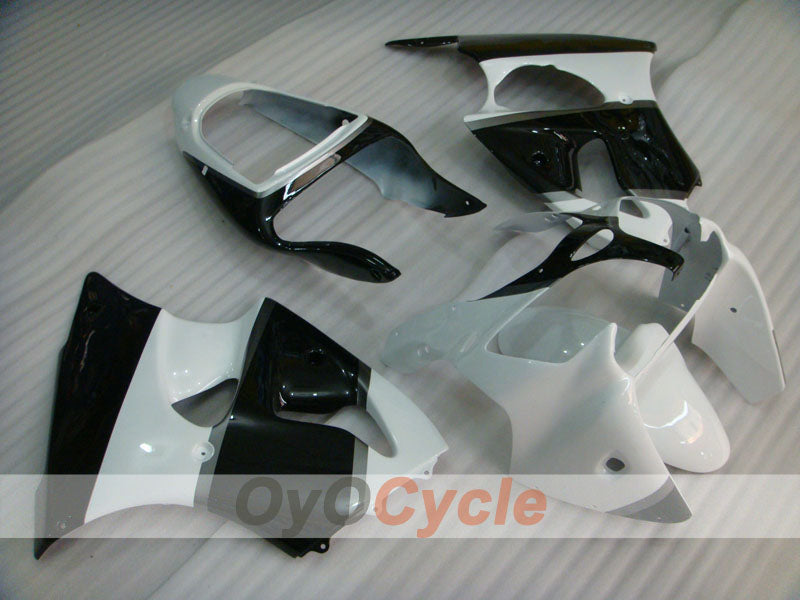 Kit de carénage à injection pour NINJA ZX-6R 00-02 - Blanc, Noir - Style d'usine #OYO87901700