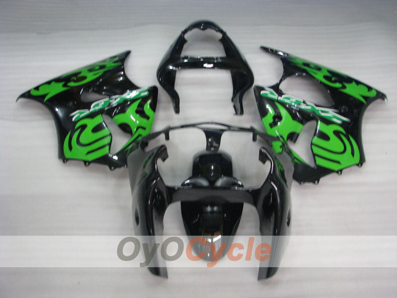 Kit de carénage à injection pour NINJA ZX-6R 00-02 - Vert, noir - Style d'origine #OYO87901704