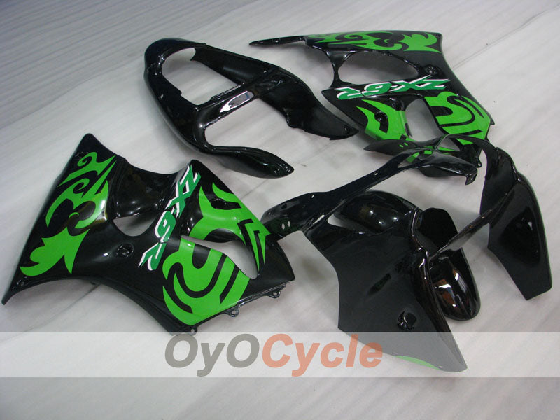 Kit de carénage à injection pour NINJA ZX-6R 00-02 - Vert, noir - Style d'origine #OYO87901704