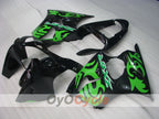 Kit de carénage à injection pour NINJA ZX-6R 00-02 - Vert, noir - Style d'origine #OYO87901704