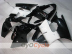 Kit de carénage à injection pour NINJA ZX-6R 00-02 - Blanc, noir - Style d'origine #OYO87901705