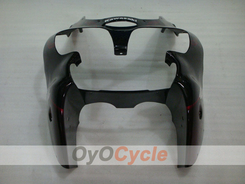 Kit de carénage à injection pour NINJA ZX-6R 00-02 - Rouge, noir - Flamme #OYO87901711