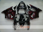 Kit de carénage à injection pour NINJA ZX-6R 00-02 - Rouge, noir - Flamme #OYO87901711