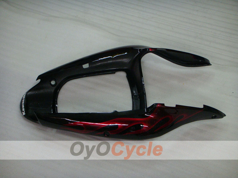 Kit de carénage à injection pour NINJA ZX-6R 00-02 - Rouge, noir - Flamme #OYO87901711
