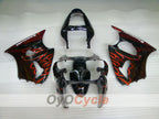 Kit de carénage à injection pour NINJA ZX-6R 00-02 - Orange, noir - Flamme #OYO87901713