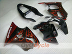 Kit de carénage à injection pour NINJA ZX-6R 00-02 - Orange, noir - Flamme #OYO87901713