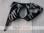 Kit de carénage à injection pour NINJA ZX-6R 00-02 - Blanc, noir - Flamme #OYO87901714