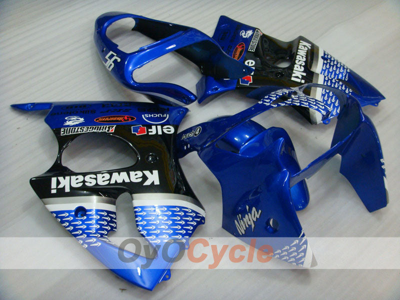 Kit de carénage injecté pour NINJA ZX-6R 00-02 - Bleu, noir - Nakano #OYO87901732