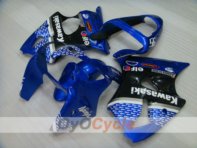 Kit de carénage injecté pour NINJA ZX-6R 00-02 - Bleu, noir - Nakano #OYO87901732