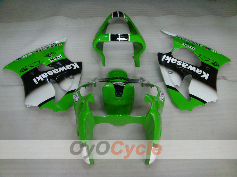 Kit de carénage injecté pour NINJA ZX-6R 00-02 - Vert, noir - Nakano #OYO87901734