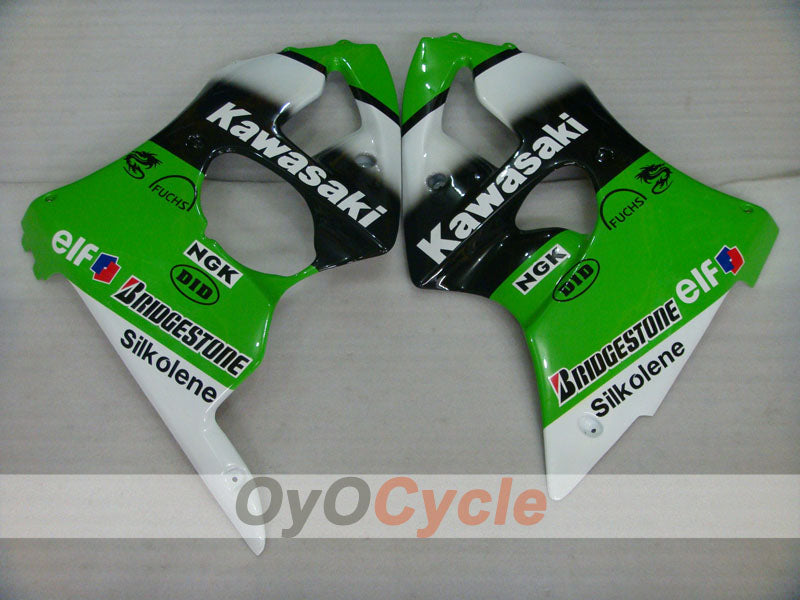 Kit de carénage injecté pour NINJA ZX-6R 00-02 - Vert, noir - Nakano #OYO87901734