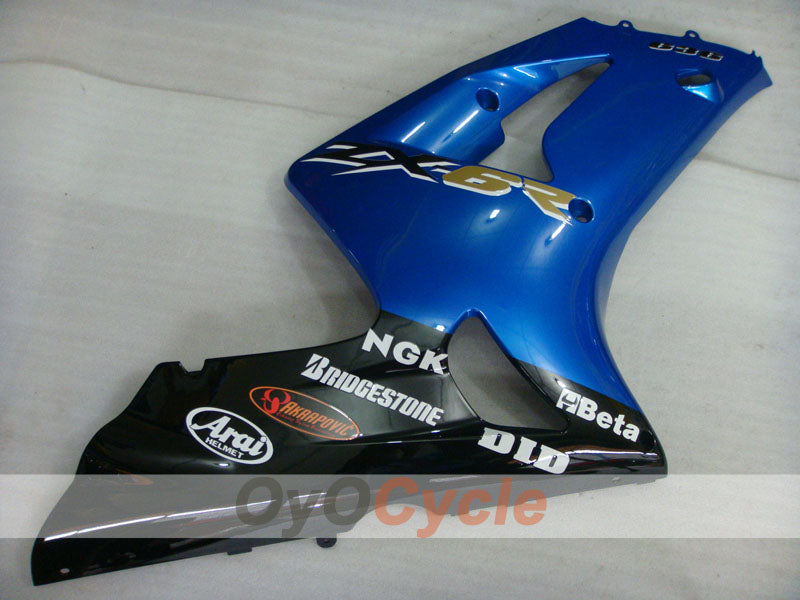 Kit de carénage à injection pour NINJA ZX-6R 03-04 - Bleu, noir - Style d'origine #OYO87901773