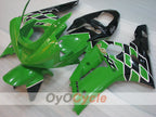 Kit de carénage à injection pour NINJA ZX-6R 03-04 - Vert, noir - Style d'origine #OYO87901786